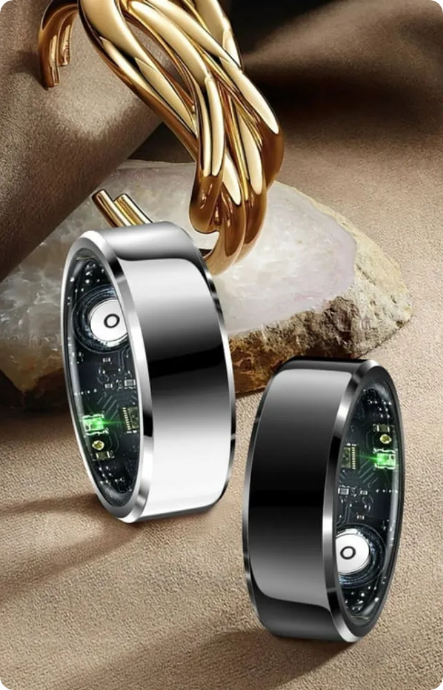 close up view of herz p1 smart ring 